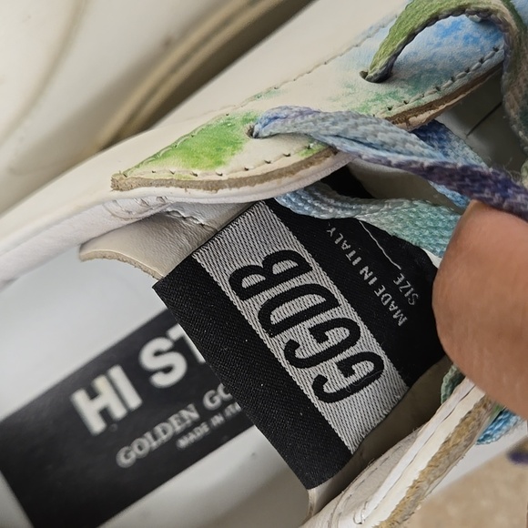 Golden Goose All High Star Tie Die Sneakers Size 37 - Picture 11 of 12